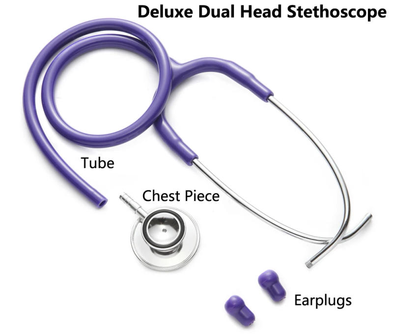 Description Picture 3 of itemProfessional Dual Head Stethoscope Double Head Cardiology Stethoscope Doctor Nurse Vet Medical Equipment Medical Student Device