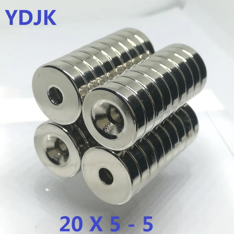 Description Picture 5 of item10PCS/LOT Disc Magnet 20*5 Hole 5 Strong N38 D Countersunk NdFeB Magnet 20x5 Neodymium Magnetic Material Magnets 20x5-5
