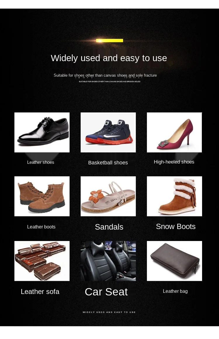 Description Picture 5 of item20ml Quick Dry Portable Home Universal Traceless Leather Fabric Sealers Waterproof Multi Purpose Super Adhesive Shoe Repair Glue