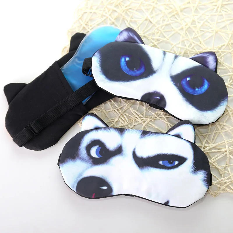 Description Picture 4 of item1PCS 3D Sleeping Mask Cute Cartoon Cat Dog Sleeping Eye Mask Eyeshade Cover Soft Portable Animal Blindfold Eyepatch Eye Cover