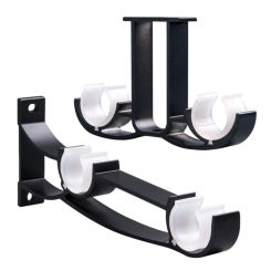 Double Curtain Rod Brackets Window Hardware Holder Home Decor Side Top Mounted Easy to Install 1pc