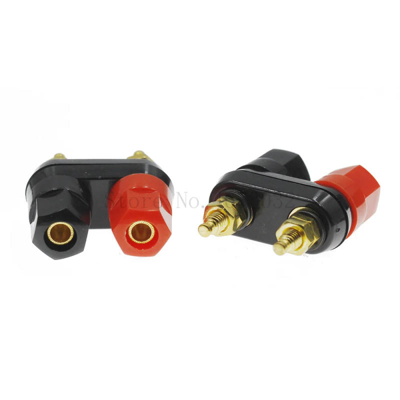 Description Picture 3 of itemQuality Banana plugs Couple Terminals Red Black Connector Amplifier Terminal Binding Post Banana Speaker Plug Jack
