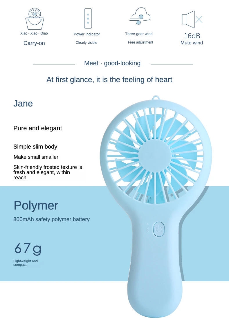 Description Picture 3 of itemHandheld Usb Mini Fan Portable USB Charging Fan Creative Rechargeable Small Fan Catapult Pocket Hand-held Fan Offer Custom Logo
