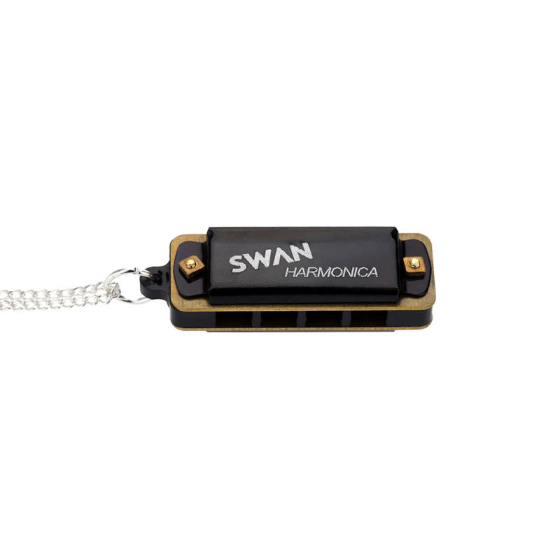 Description Picture 5 of itemSwan 4 Holes 8 Tones Mini Harmonica Metal Chain Necklace Style Mouth Organ harmonica Musical instrument Music Gifts for child