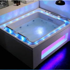 1860mm Surfing Fiberglass Seamless Joint Whirlpool Intelligent Double Person Bathtub Acrylic Hydromassage  Tub N004