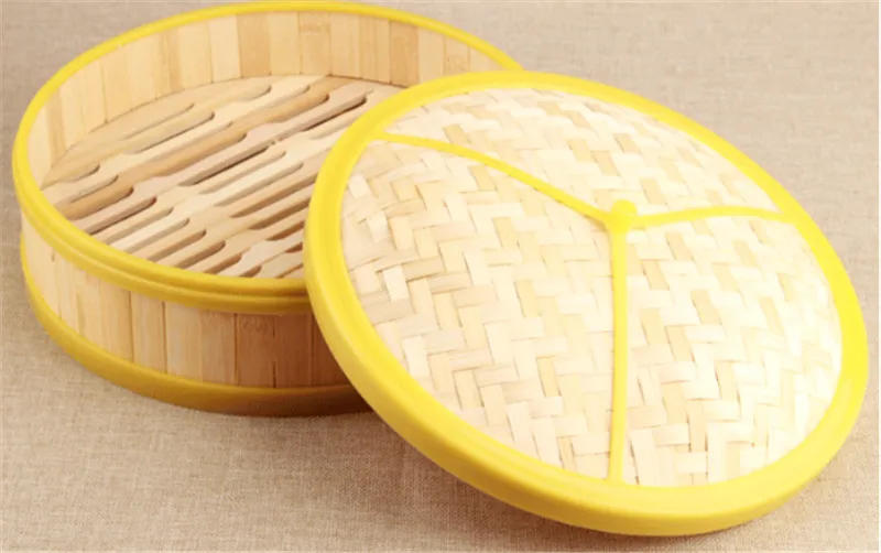 Description Picture 5 of itemBamboo wooden Steamer Kitchen Cookware Fish Rice Dim Sum Basket Rice Cooker With Lid food stuffed bun steamer 12” bamboo steamer