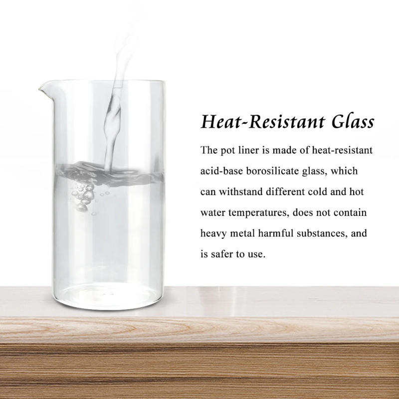 Description Picture 5 of item1000ML/ 600ML French Press Coffee Maker High Borosilicate Glass House Coffee Brewer Milk Foam Frother Barista Tea Maker