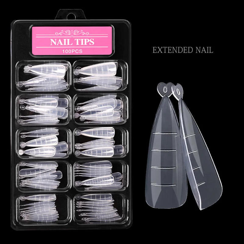 Description Picture 2 of item100pcs Nail Form Poly Extension Gel Clear