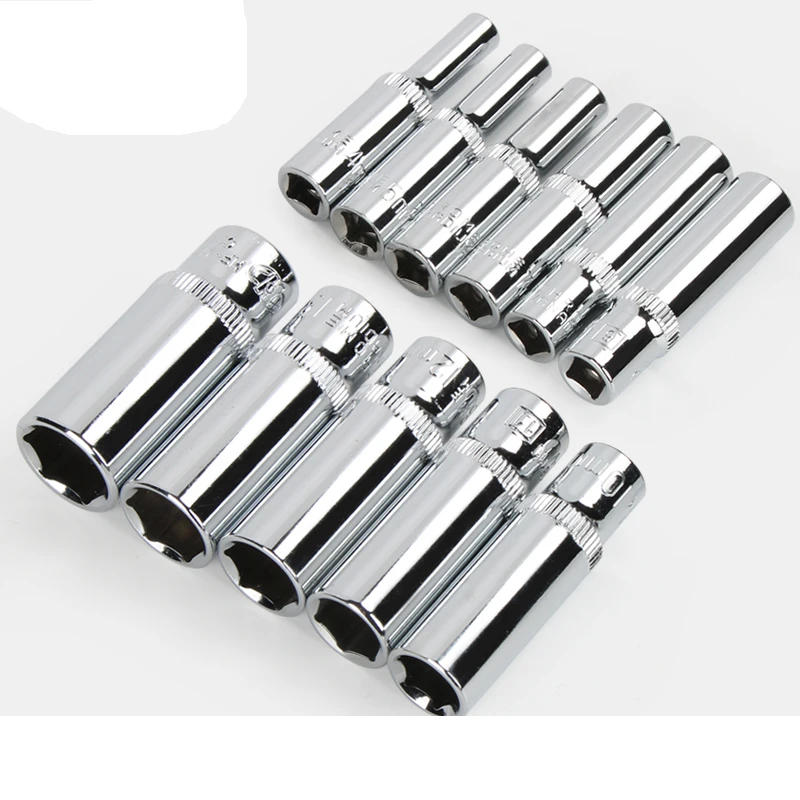 Description Picture 3 of item1pcs 1/4 inch Drive 4-13mm Hex Deep Socket Wrench Head 6 Point Long Sleeve for Ratchet Wrench Auto Repair Hand Tool Nut Removal