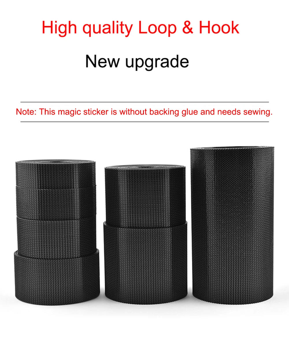 Description Picture 4 of item5M/Roll High Quality Strong Adhesive Hook Loop Fastener Tape Strip Nylon Sticker Hook Loop Adhesive for Sewing DIY No Glue