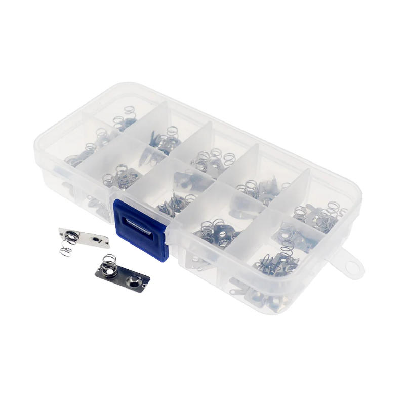 Description Picture 4 of item10 Types Replacement Metal Batteries Spring Contact Plate Silver For AA AAA Batteries