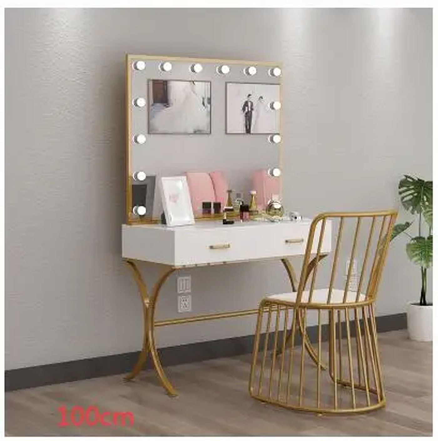 Description Picture 3 of itemPhoto studio makeup desk with lights professional wedding dress shop makeup desk led light bulb makeup dresser beauty salon dedi