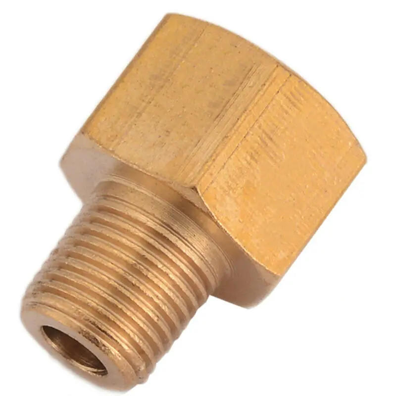 Description Picture 6 of item1/8" Male BSPT To 1/4" Female NPT Adapter Brass BSP-NPT Pipe Fitting Tool For Pressure Gauge Air Gas Fuel Water