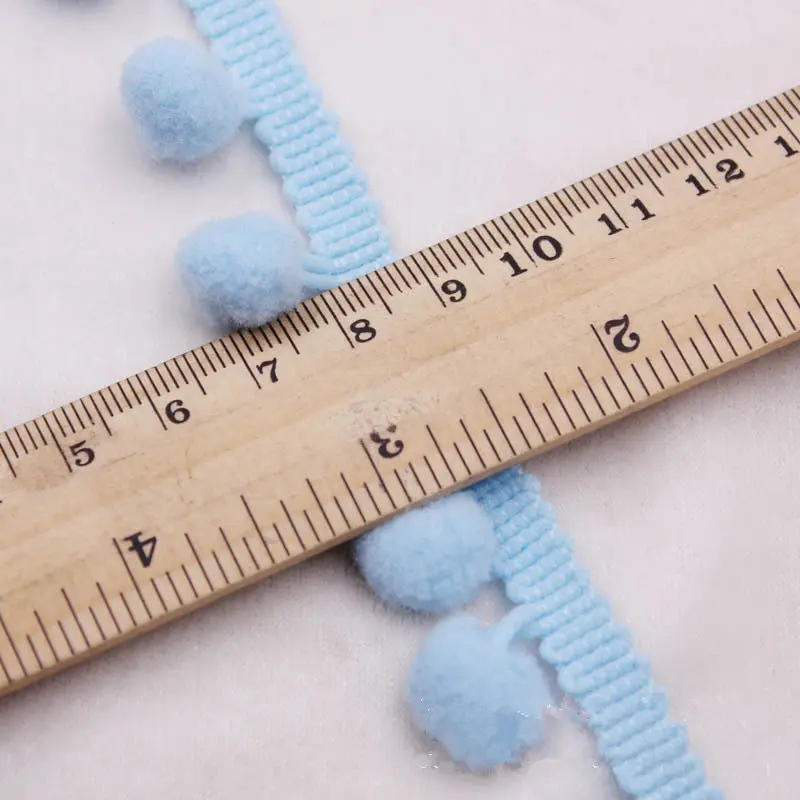 Description Picture 6 of item4 Yards Pom Pom Trim Ball 10 Mm MINI Pearl Pompom Fringe Ribbon Sewing Lace Kintted Fabric Handmade DIY Craft Accessories