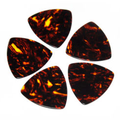 Lots of 50pcs 0.71mm 0.96mm Big Rounded Triangle Celluloid Guitar Picks Tortoise