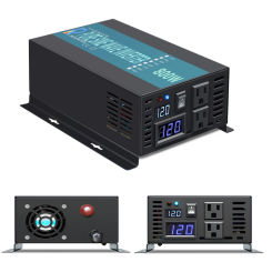 800W Pure Sine Wave Solar Inverter 24V to 220V Car Backup Power Inverter Solar Panel Converter 12V/48V DC to 120V/230V/240V AC
