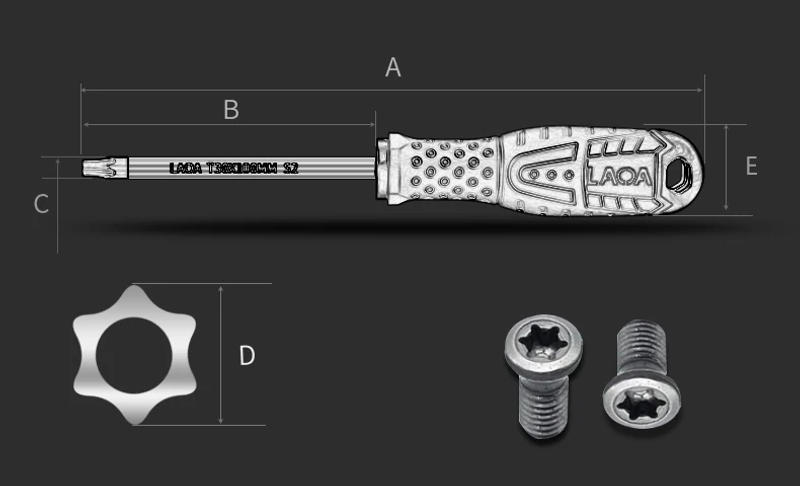 Description Picture 5 of itemLAOA Torx Screwdriver S2 Alloy Steel Magnetic Screwdriver T8/T10/T15/T20/T25/T30/T40