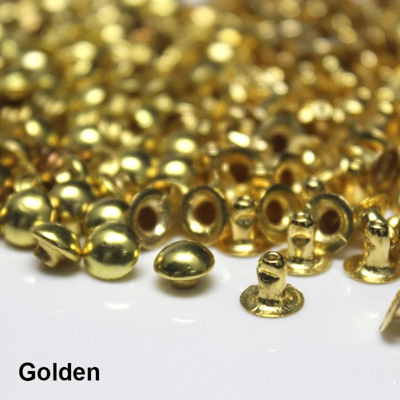 Description Picture 6 of item100sets Metal Dome Cap Rivets Studs Round Rivet for Leather Craft Bag Belt Clothing Garment Shoes Pet Collar Decor