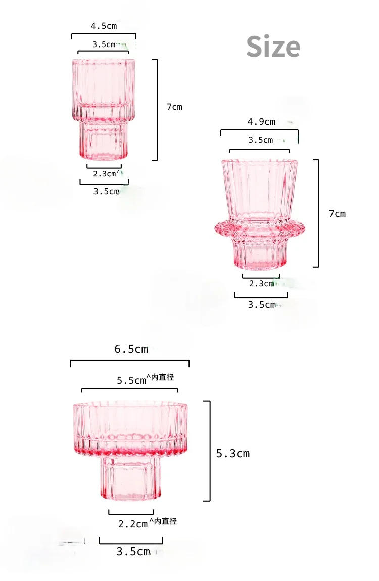 Description Picture 5 of itemNordic Tealight Holder Candlestick Candles Holders Table Candle Stand Romantic Candlestick Home Decoration Crystal Glass