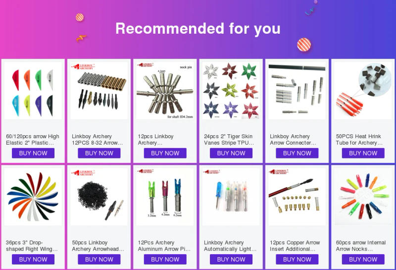 Description Picture 2 of itemLinkboy Archery 12PCS 8-32 Arrow Points Tips 80 75 90 100 125 150 300 350 Grain +12pcs Aluminum Copper Inserts Arrowhead Hunting