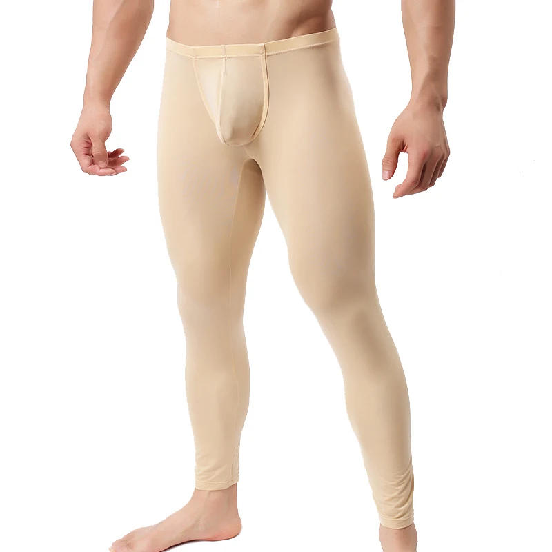 Description Picture 5 of itemNew Coming Sexy Men's Ultra-Thin Silky Long Johns Thermal Pants Cool  Leggings Underwear S M L XL XXL