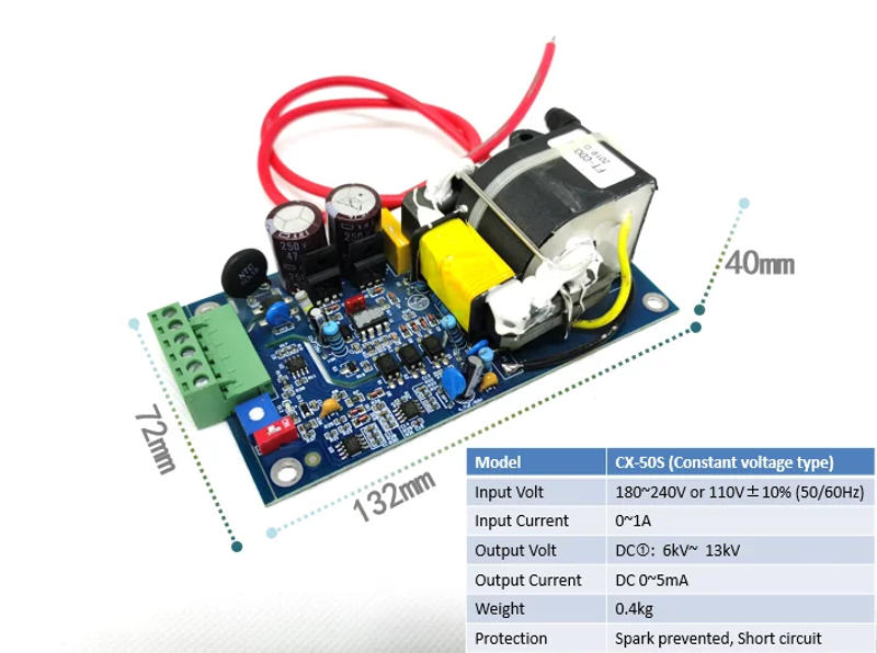 Description Picture 3 of itemCleaner Air Purification High Voltage  circuit board    Constant CV 6KV - 13KV CX-50S     ,  Electro Preci Transformer Kit  ,