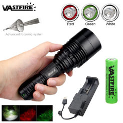 Tactical C11 Zoomable Flashlight XRE Red/Green/White 3 Beads LED Outdoor Night Hunting Scout Weapon Light Fishing Camping Torch