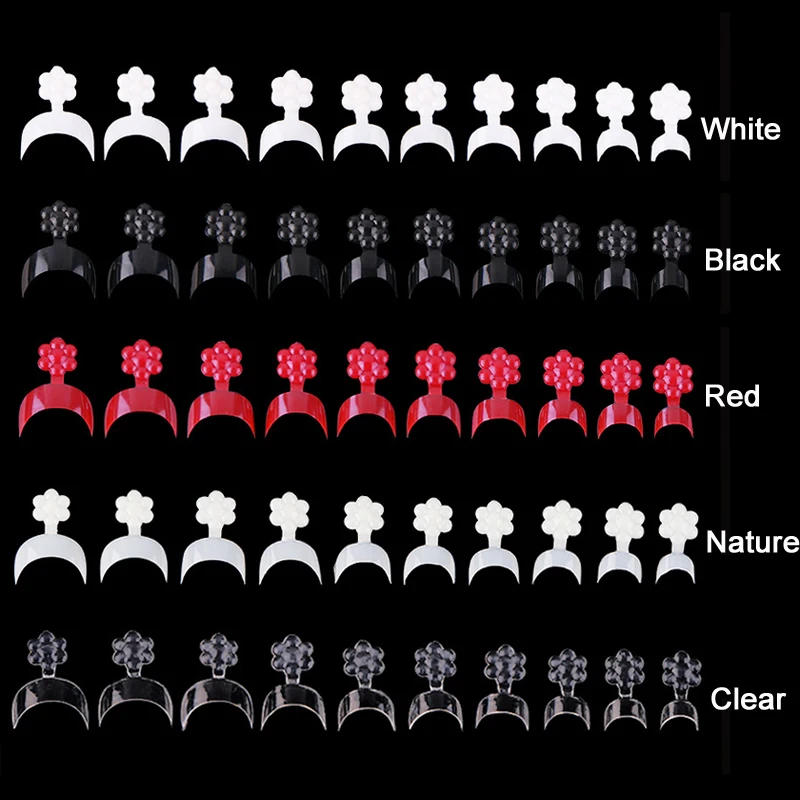 Description Picture 5 of itemNail Tips 500 Pcs/Bag French Nail Tip Short Fake Nails Detachable Nails Art Decoration 5 Color French Manicure For DIY Salon Use