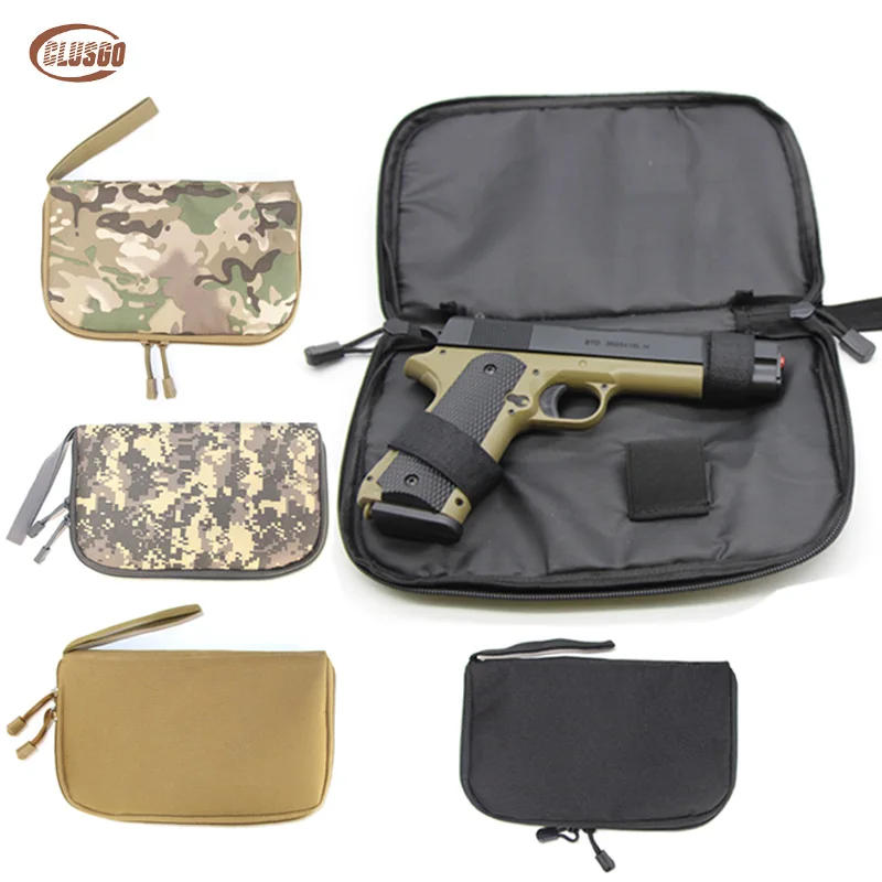 Description Picture 2 of itemTactical Pistol Carry Bag Hand Gun Holster Pouch Portable Gun Carrier Case Padded Protection Hunting Accessories