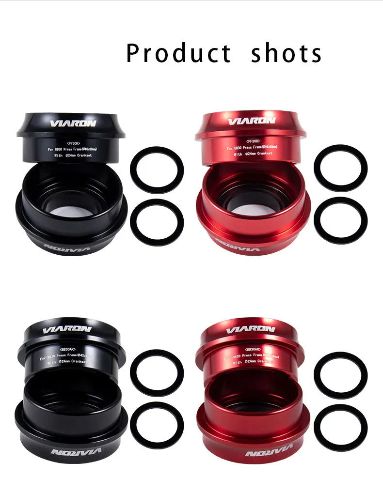 Description Picture 5 of itemVIARON MTB Bicycle Bottom Brackets BB30/PF30 Mountain Road Bicycle Central Shaft 7075AL CNC Waterproof Bearing 24mm Axis