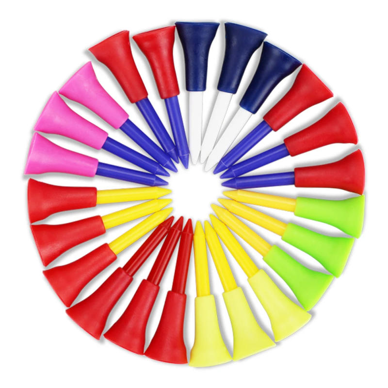 Description Picture 5 of itemRubber Cushion Top Plastic Golf Tees Mixed Colors Pack of 30pcs Plastic Golf Tees Random Color Golf Practicing for Golfer 3 size