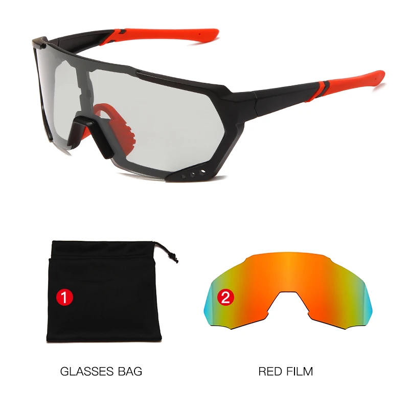 Description Picture 4 of itemMan Cycling Glasse Bicycle Sport Glasses Sets Photochromic Cycling Lenses Polarized Cycling Eyewear UV400 Sunglasses for Men