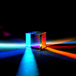 Dichroic Glass Cube Prism12.7mm Optical Color Prisms Laser Cube for Decorating  Birthday Gift  Rainbow Glass Beam Combiner