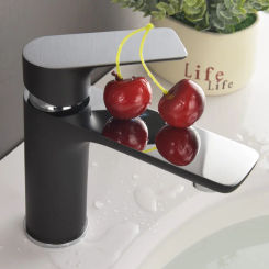 Brass Basin Faucet Single Hole Single Handle Hot and Cold Sink Faucet Bathroom Basin Faucet Bathroom Faucet Accessories