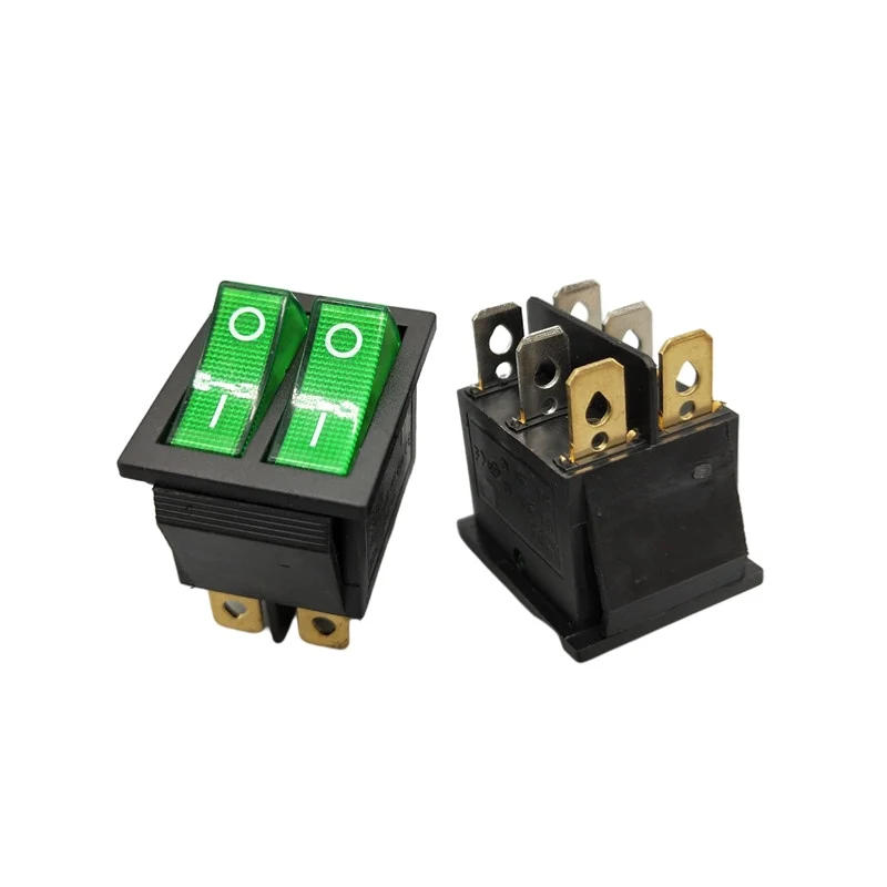 Description Picture 5 of item1PCS KCD8 6PIN 16A 250V 20A 125V Double Light Switch Rocker Switch Waterproof ON-OFF KCD6 Boat Power Switch