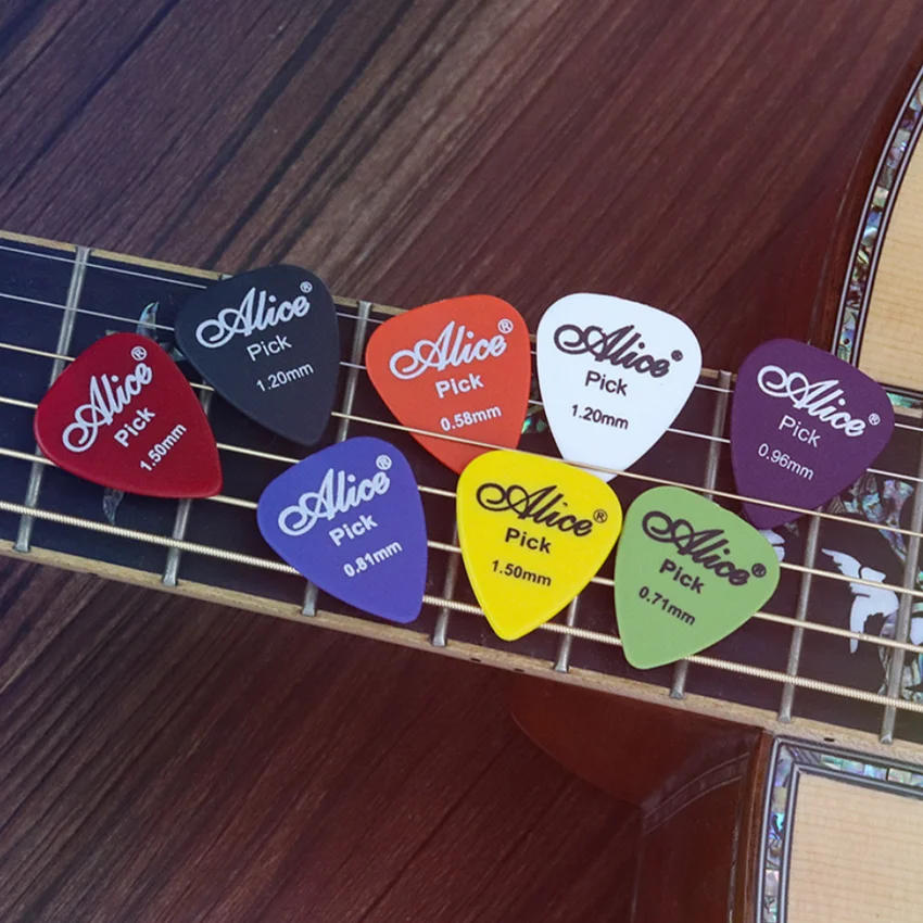 Description Picture 5 of item24/30//40/50PCS Matte Guitar Picks Alice Acoustic Electric Bass Plectrum Mediator Guitar Accessories Thickness 0.58 - 1.5 Mm