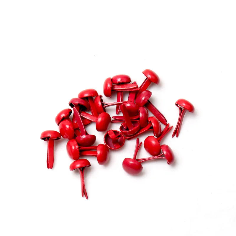 Description Picture 3 of item100pcs Mixed Multicolor Round Metal Studs Brads Embellishment Fastener Brads Metal Studs Crafts DIY and Spikes cp1114