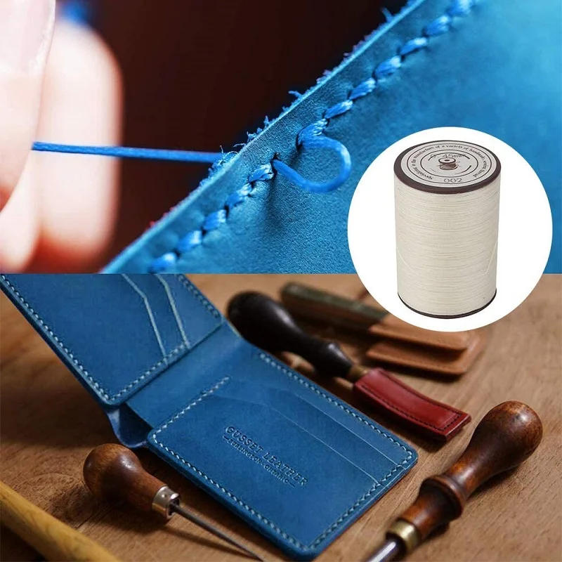 Description Picture 2 of item0.35 -0.45 -0.55 - 0.65mm 63colors Polyester Waxed Line Leather Craft Sewing Wax Thread Cord Round Leather Sewing Wax Thread DIY