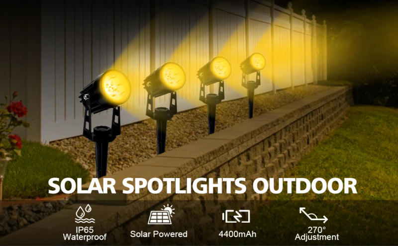 Description Picture 2 of item4 Led Rgb Outdoor Solar Landscape Light Garden Decoration Ip65 Waterproof Wall Street Lawn Lamp for Tree Path Patio Spotlight