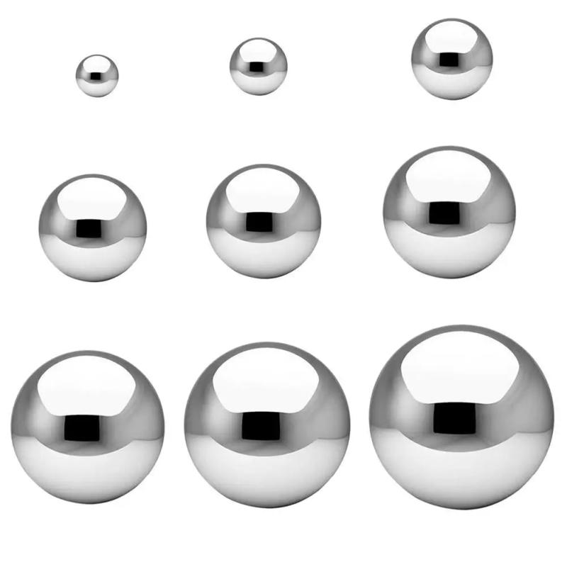 Description Picture 3 of item25mm~100mm 201 Steel Hollow Ball Decoration High Gloss Glitter Sphere Mirror Hollow Balls For Home Garden Decoration Supplies