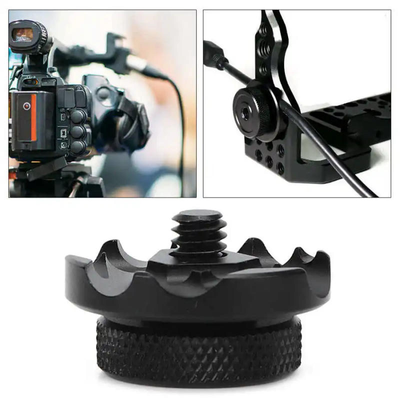 Description Picture 5 of itemAluminium Alloy Camera Cable Clamp Protection Clip Cage Cable Fixator 6 Wire Slots with 1/4in Screw for DSLR Camera Cage L Plate