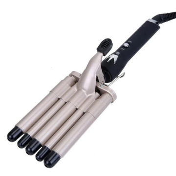 5 Barrel Hair Curler roller price LCD Display Three Tubes Wavy Curling Iron Professional Ceramic Hair Curler