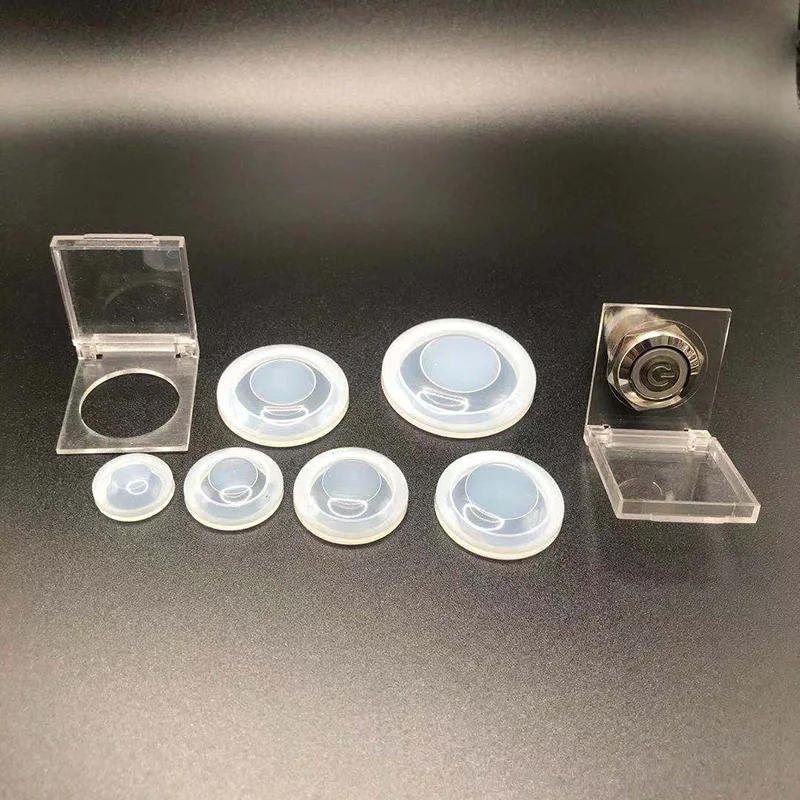 Description Picture 6 of item12mm 16mm 19mm 22mm 25mm 30 Metal Button Switch Round Waterproof and Dustproof Leather Waterproof Cap Transparent Silicone Cover