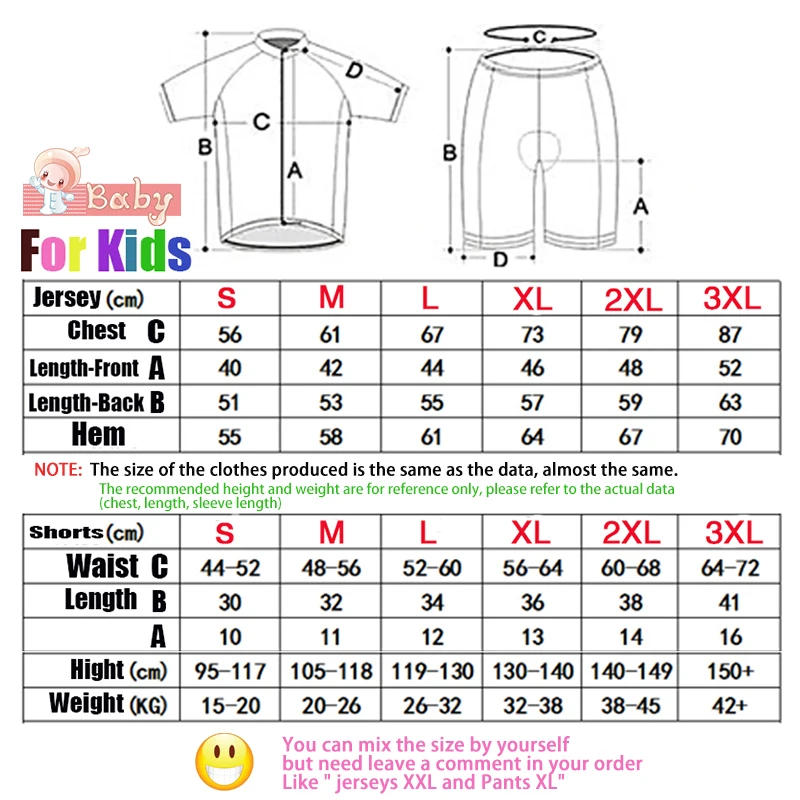 Description Picture 2 of itemNew 2023 Baby New Kids Short Sleeve Cycling Jersey Set Breathable Children Bike Clothing Boys Quick Dry Summer Bike Uniform