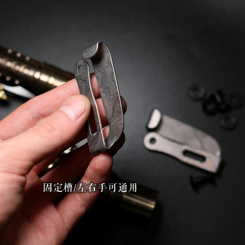 Description Picture 5 of itemEDC Titanium Alloy Knife Back Clip Pocket Clip Survival Tactical Outdoor Supplies Multifunction Pocket Tools Clip EDC