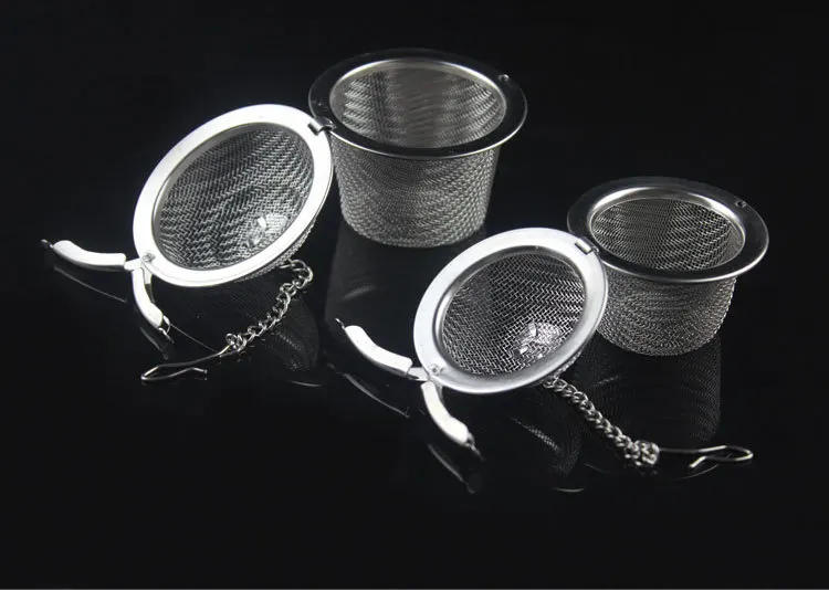 Description Picture 6 of item304 Stainless Steel Tea Ball Strainer Mesh Herbal Infuser Filter Tea Leaf Spice Tea Strainer Boil soup for Teapot Kitchen Tool