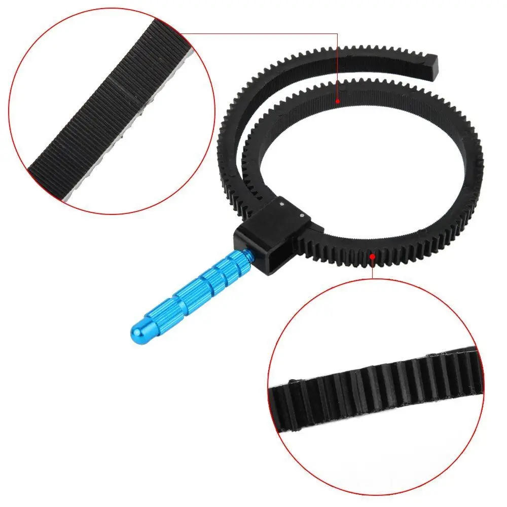 Description Picture 4 of itemFor SLR DSLR Camera Accessories Adjustable Rubber Follow Focus Gear Ring Belt with Aluminum Alloy Grip for DSLR Camcorder Camera