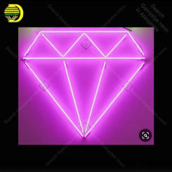 Diamond pink Neon Sign Neon Bulbs sign Iconic Beer Bar Pubsign Real art Club Neon light Lamps Sign shop display advertise