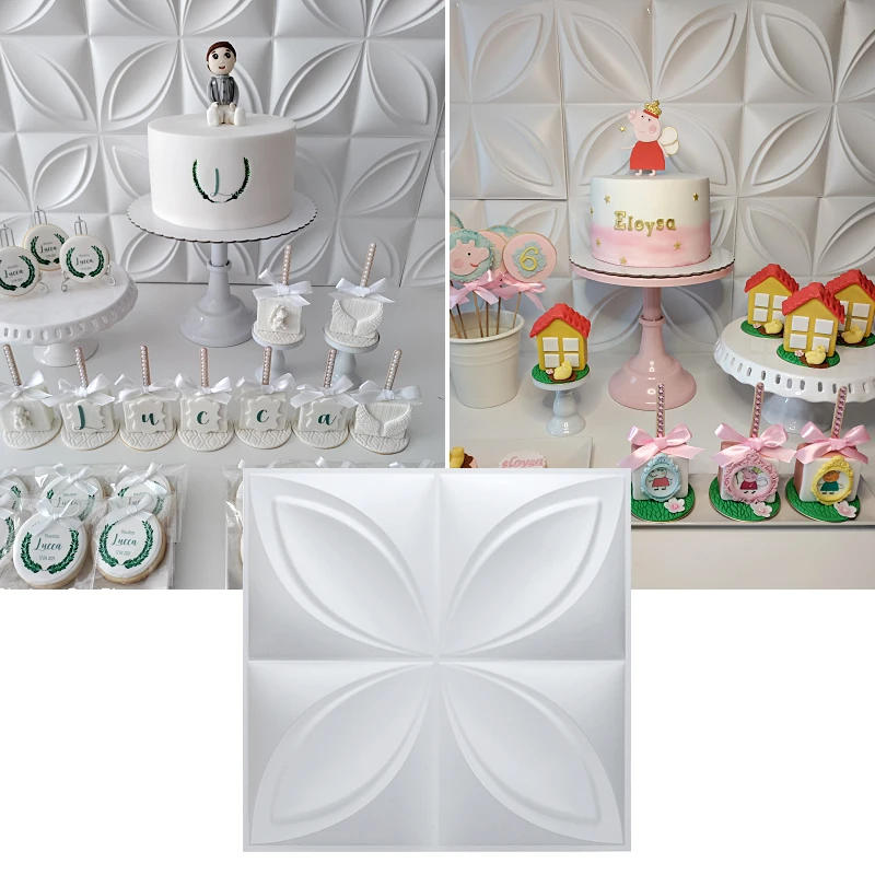 Description Picture 5 of item6pcs 30cm Decorative 3D Wall Panel Diamond Design Non self-adhesive plastic tile 3D wall sticker living room Bathroom wall paper