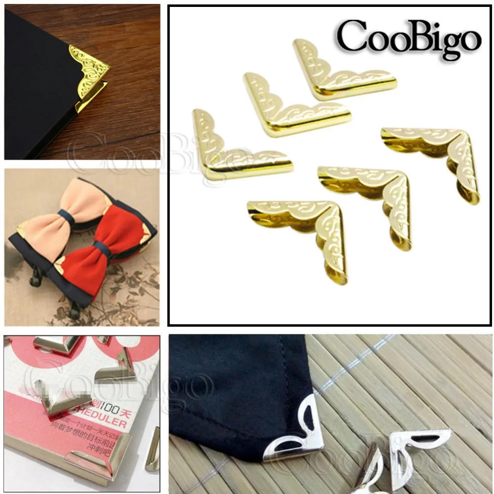 Description Picture 5 of item50pcs Metal Book Corner Protectors Scrapbook Albums Menus Folders Corners Scrapbooking DIY Craft Accessories Vintage